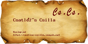 Csatlós Csilla névjegykártya