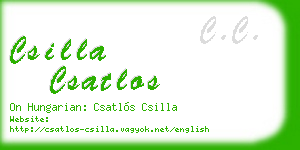 csilla csatlos business card